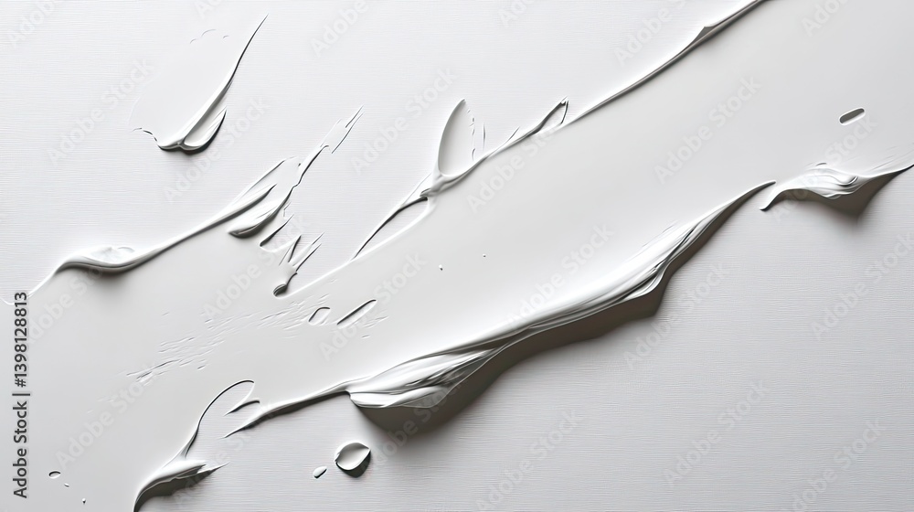 Poster artistic expression of white texture minimalist style abstract painting studio setting close-up view