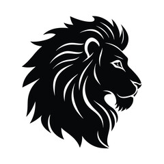 Obraz premium lion profile vector art silhouette