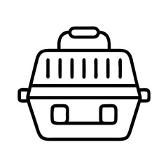 Outline pet carrier for cats and dogs travel portable kennel pet transport box icon