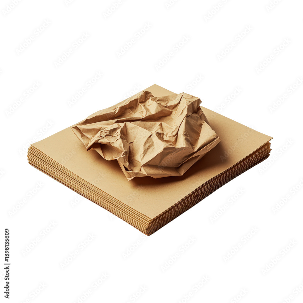 Poster a neatly folded piece of paper displaying an intriguing design element against a simple background f