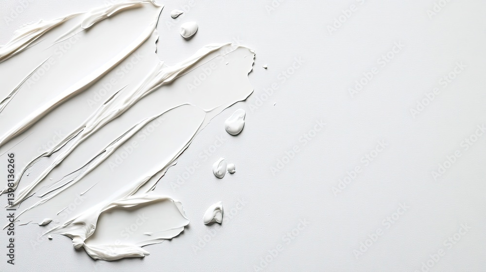 Poster artistic white paint texture on canvas studio setting abstract content minimalist environment