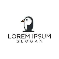 Cute Cartoon Penguin Logo Design