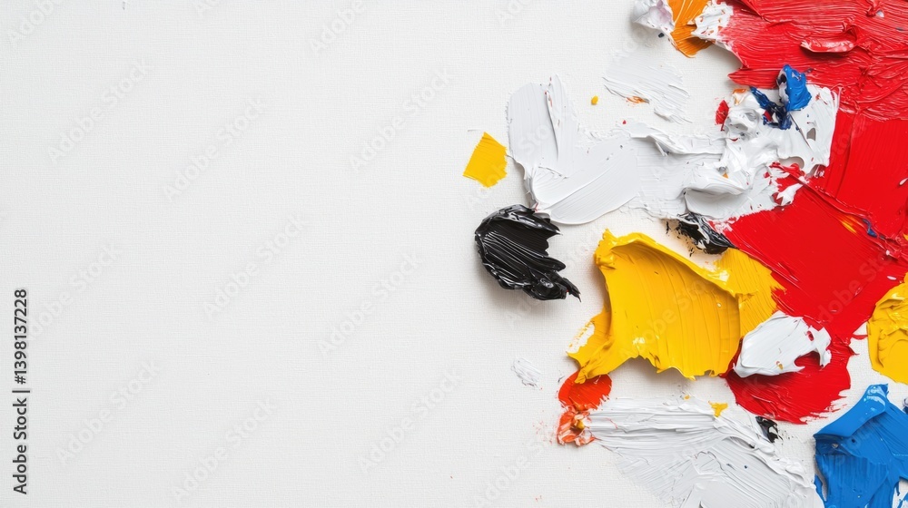 Aufkleber artistic palette display on white background abstract composition studio environment creative viewpo