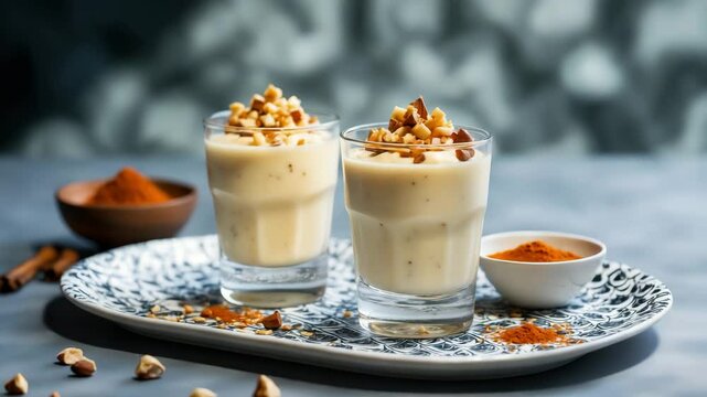 Sahlab drink is a sugary dairy pudding.