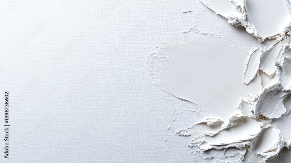 Poster minimalist abstract art close-up view of textured white background environment