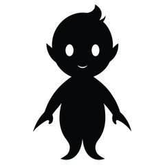 black and white cartoon cat