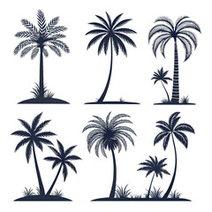 A group of palm trees standing tall in a tropical setting, evoking the essence of a serene paradise