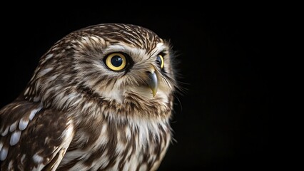 Obraz premium Sharp Owl Vision in Minimal Background