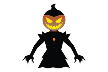 halloween witch with a pumpkin