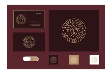 Elegant Gold and Brown Brand Identity Logo Design Set