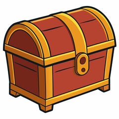 treasure chest isolated on white