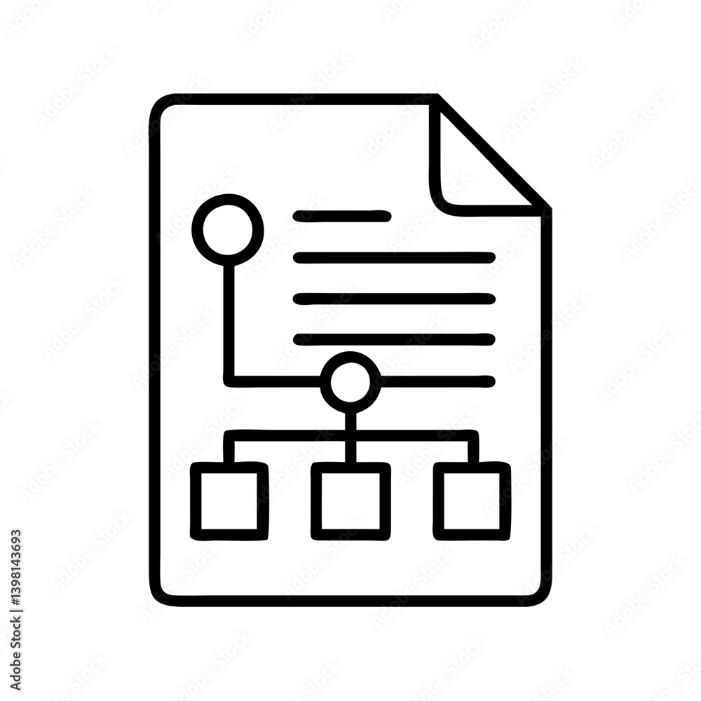 Poster download flowchart document icon vector graphic for business process diagrams use
