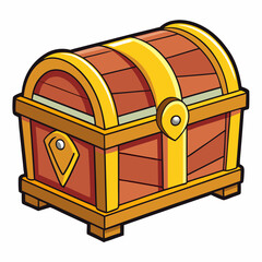 treasure chest isolated on white