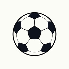Fototapeta premium Soccer ball. Black football ball , vector icon for sports