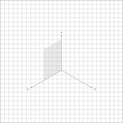 Mathematical School Science Geometrical Axes Concept. 3D Cartesian coordinate system with labeled X, Y, and Z axes.