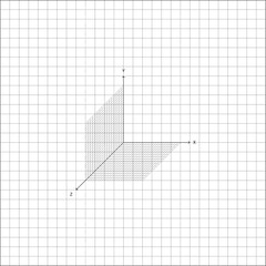Mathematical School Science Geometrical Axes Concept. 3D Cartesian coordinate system with labeled X, Y, and Z axes.