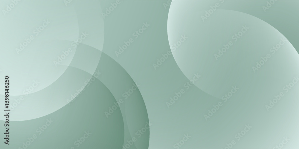 Poster abstract bright green circle background. smooth color overlap circle pattern design