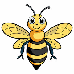 bee on white background