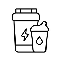 Protein shaker bottle vector illustration for fitness nutrition and supplements