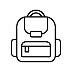 Backpack vector icon school bag rucksack travel bag camping bag luggage line art