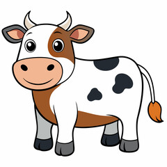 funny cow cartoon