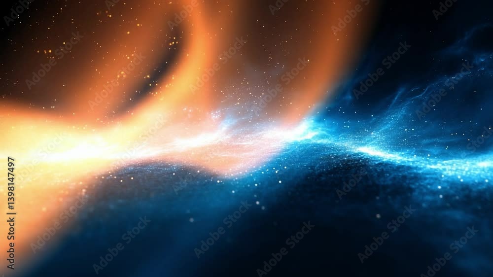 Aufkleber cosmic colors blend in vast space. bright hues merge in the cosmos, creating a stunning visual of sw