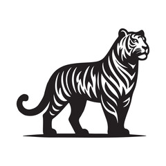 Tiger silhouette vector art illustration