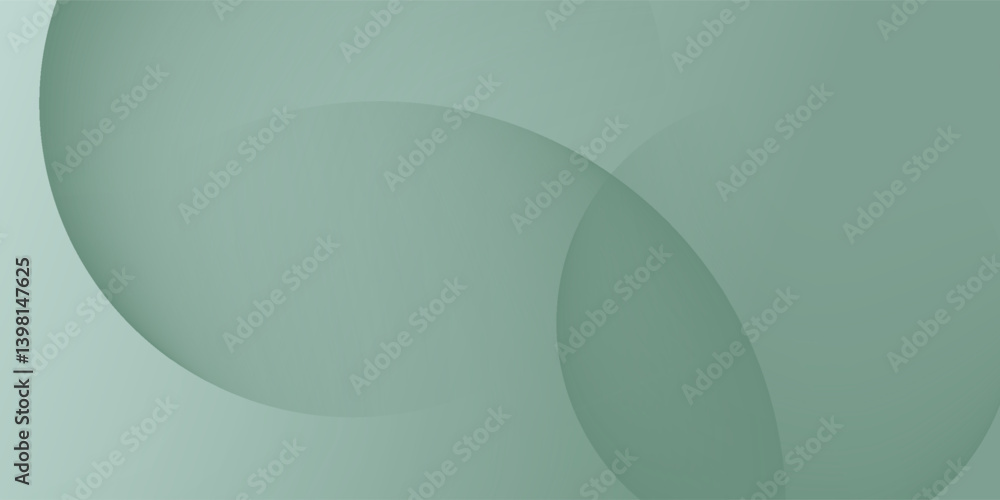 Poster abstract bright green circle background. smooth color overlap circle pattern design