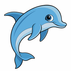 dolphin isolated on white