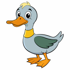 bird, duck, animal, isolated, goose, nature, mallard, wildlife, beak, water, wild, cartoon, white, feather, farm, animals, feathers, one, illustration