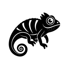 Chameleon silhouette vector