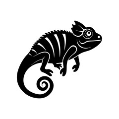 Chameleon silhouette vector