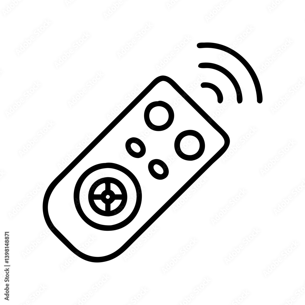 Poster remote control vector icon illustration for tv universal controller device app