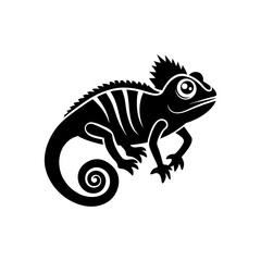 Chameleon silhouette vector