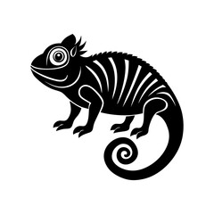 Chameleon silhouette vector