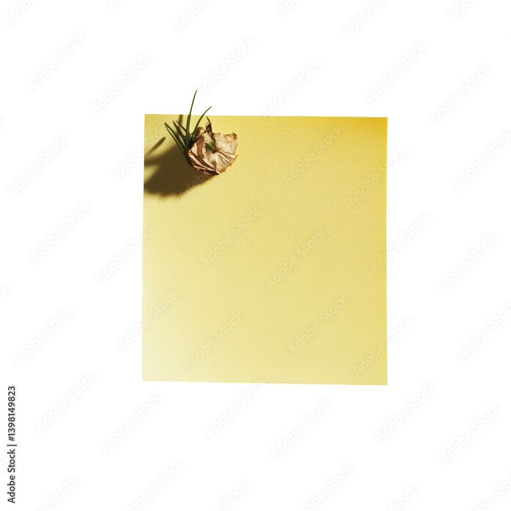 Poster a beautiful flower printed on a piece of paper adding a touch of nature and aesthetic appeal to writ