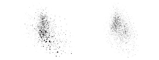 Fototapeta premium Scary paint ink splash black color scribble vector blood illustration background