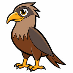 eagle cartoon isolated on white background