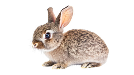 Obraz premium Cute Rabbit Isolated on White Background for Professional Design Projects and Visual Content Creation