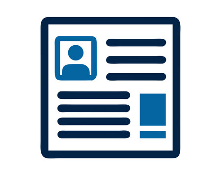 Resume template with photo and personal information layout  