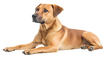 Professional Isolated White Background Portrait of a Beautiful Dog for Stock Photos