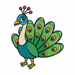 peacock vector illustration
