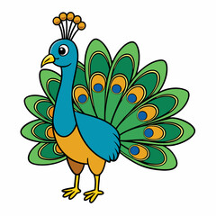 peacock vector illustration