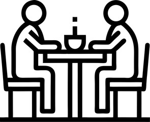 couple in cafe vector illustration on transparent background