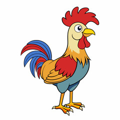 rooster isolated on white background