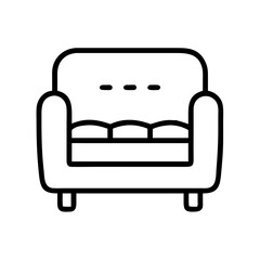 Comfortable couch sofa icon vector illustration for living room furniture design