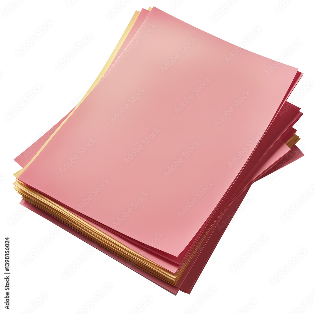 Poster a neatly arranged stack of pink colored paper with a soft texture providing a playful and creative a
