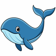 vector illustration of cartoon fish