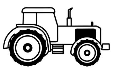 old tractor silhouette