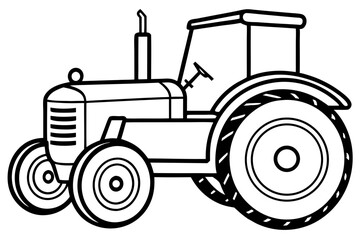 old tractor silhouette